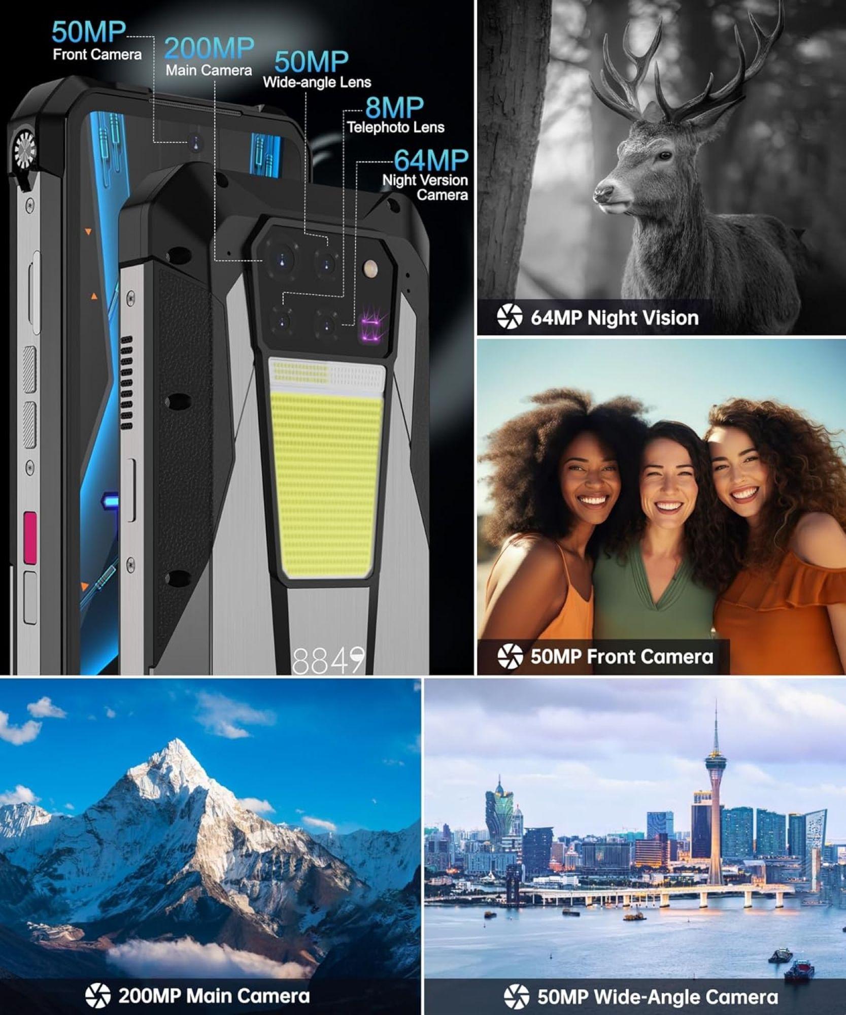 Unihertz 8849 Tank 3 Pro Celular 5G + Proyector láser 120"-7