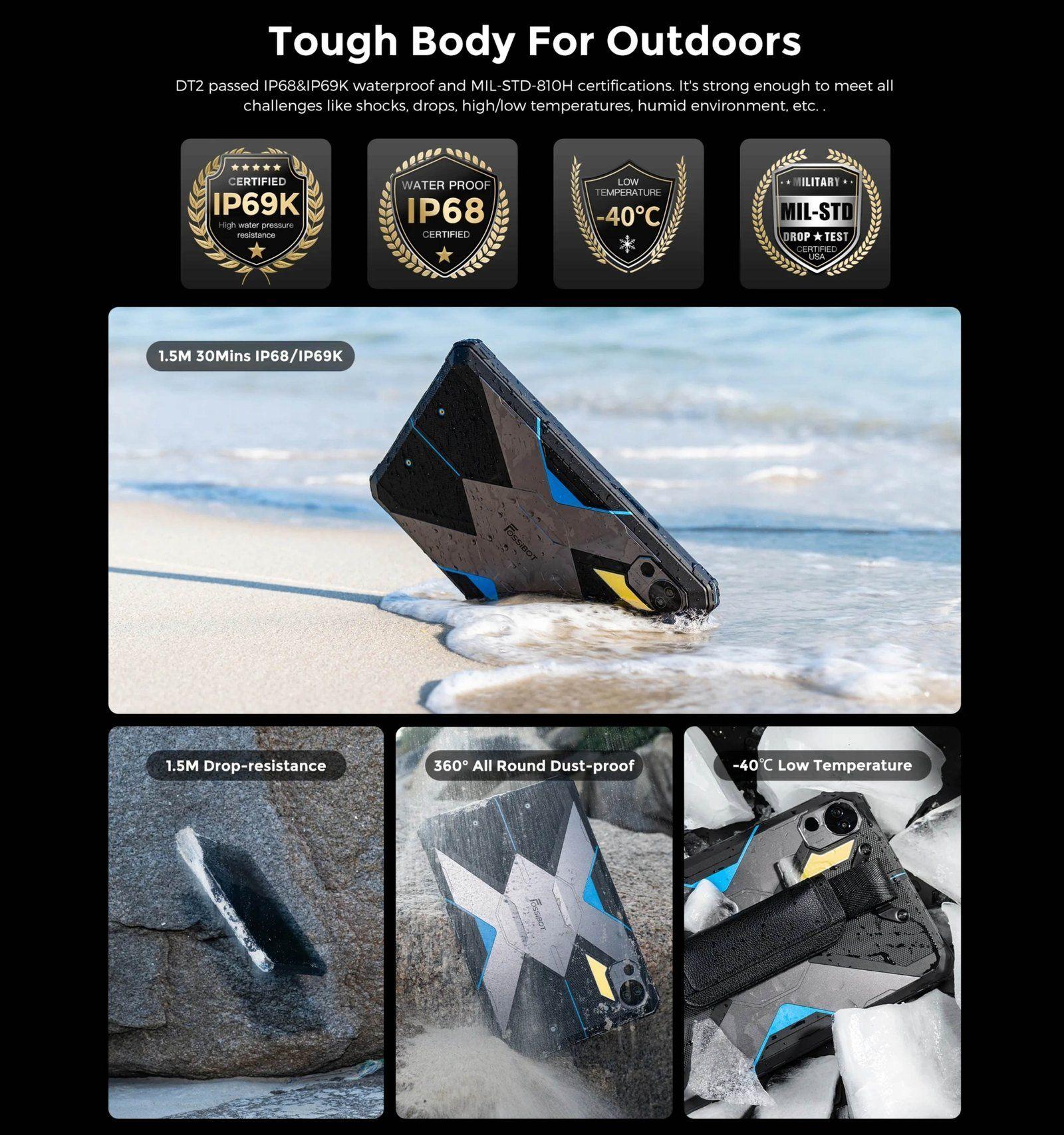 FOSSiBOT DT2 - Tablet y Celular Rugerizada 4G IP68 Android-4
