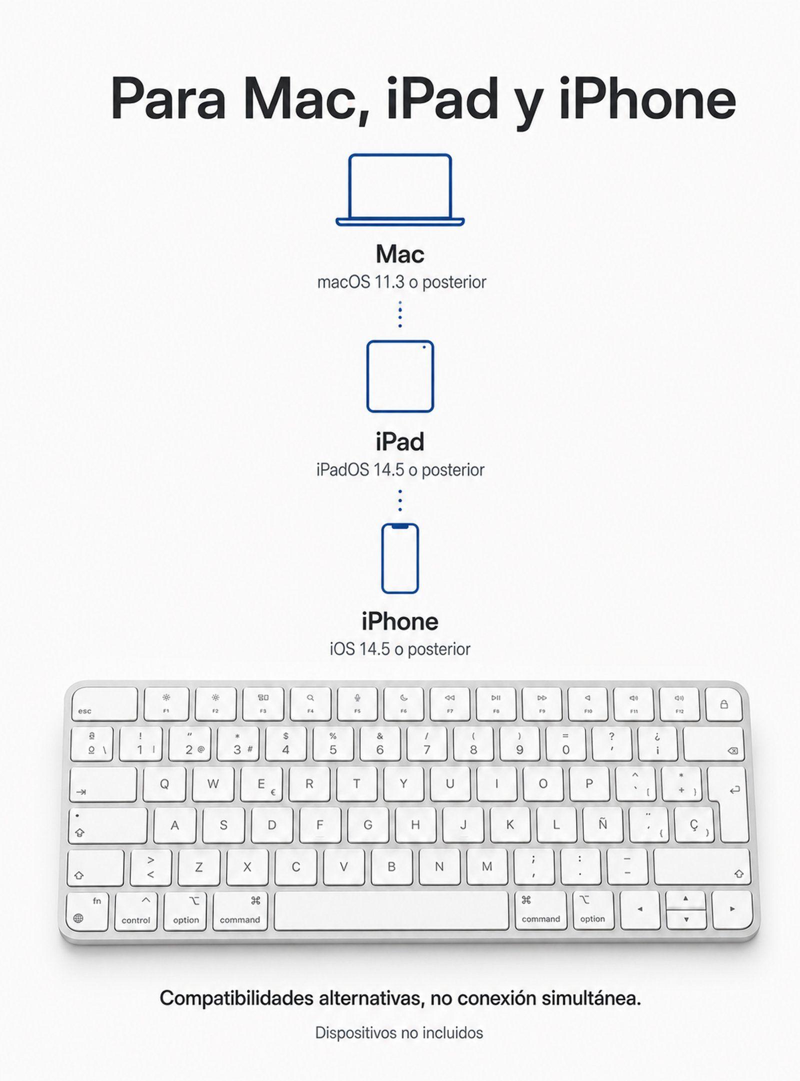 Teclado Apple Magic Keyboard MK2A3E/A Español Bluetooth-7