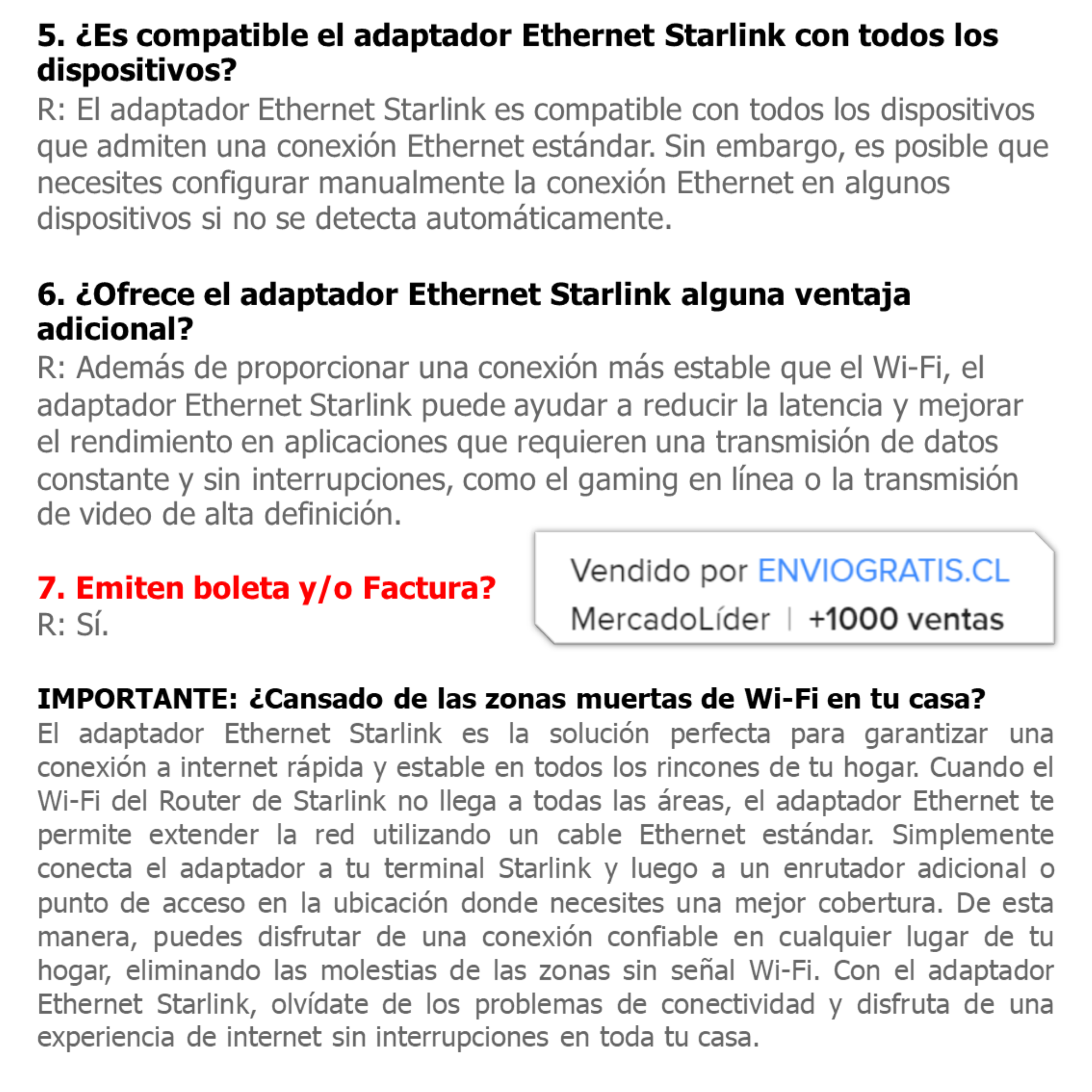 Adaptador Ethernet Starlink - Tu Internet Satelital Por Cable-3
