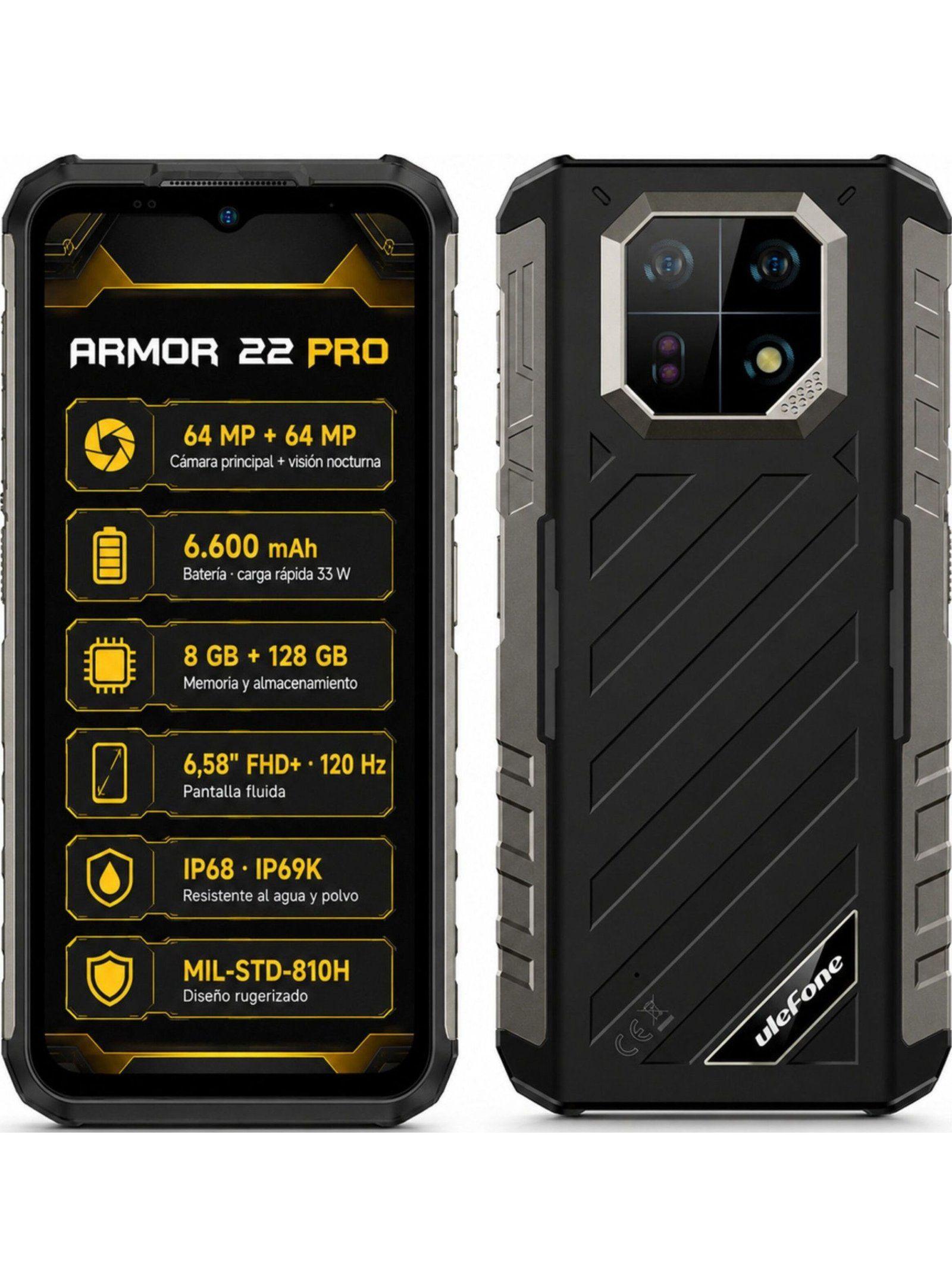 Ulefone Armor 22 Pro e-SIM Celular Rugged 8GB 128GB Delgado-0