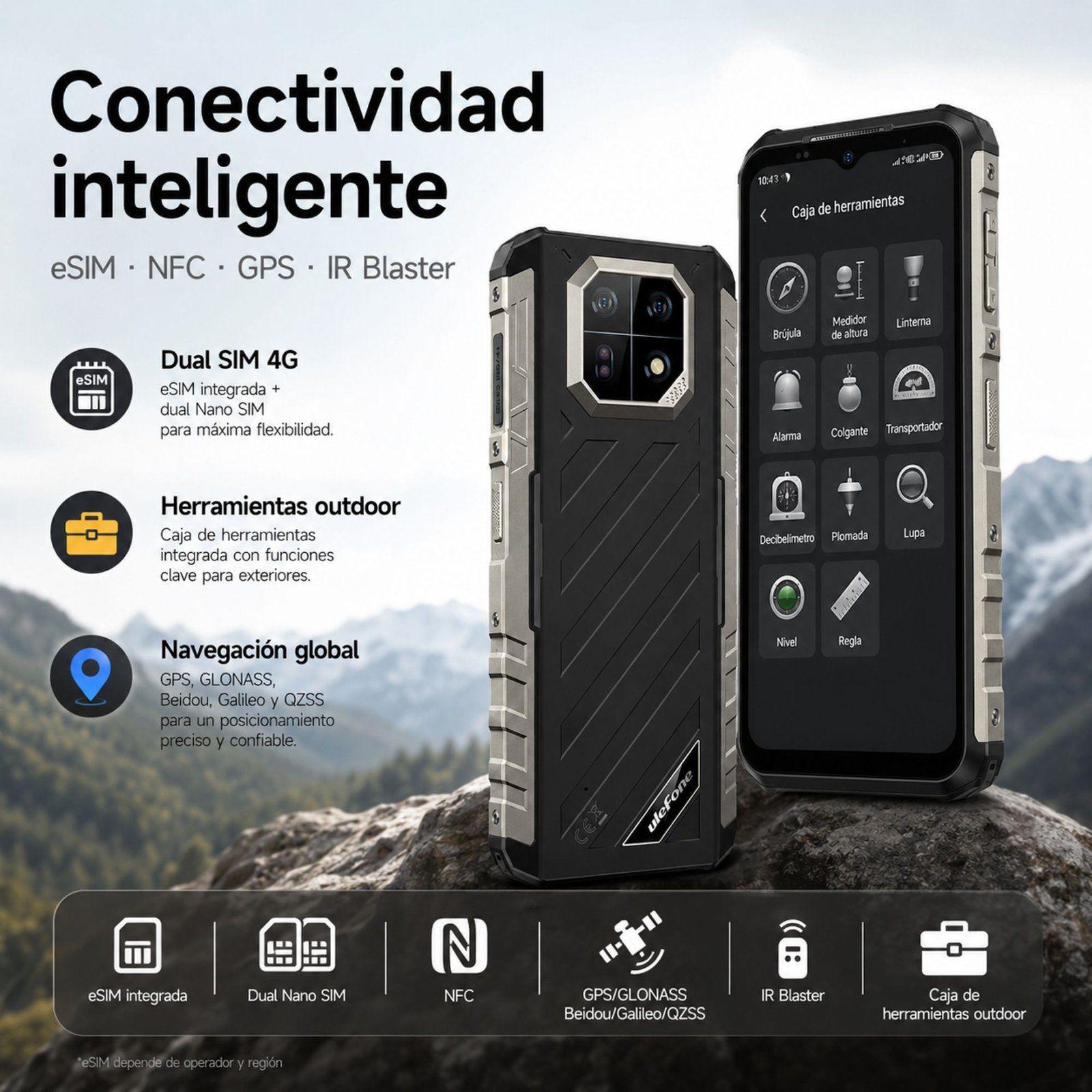 Ulefone Armor 22 Pro e-SIM Celular Rugged 8GB 128GB Delgado-2