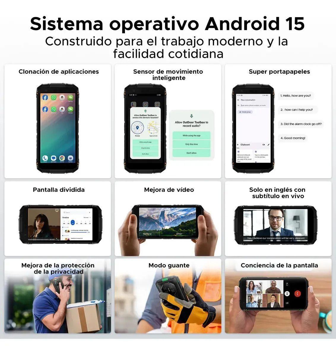 Doogee Fire 3 Rugerizado 5.5 Android 15 8.350mah Compacto Naranja-3