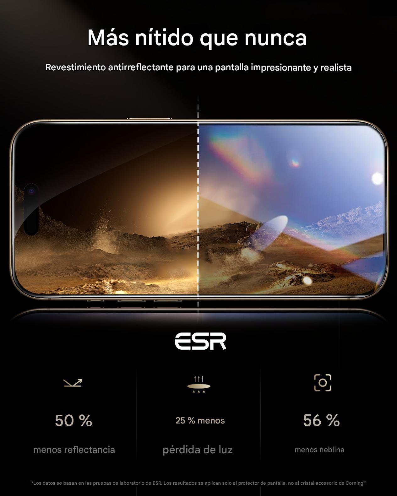 Para iPhone 17 Pro - ESR Vidrio Blindado Con Instalador-5