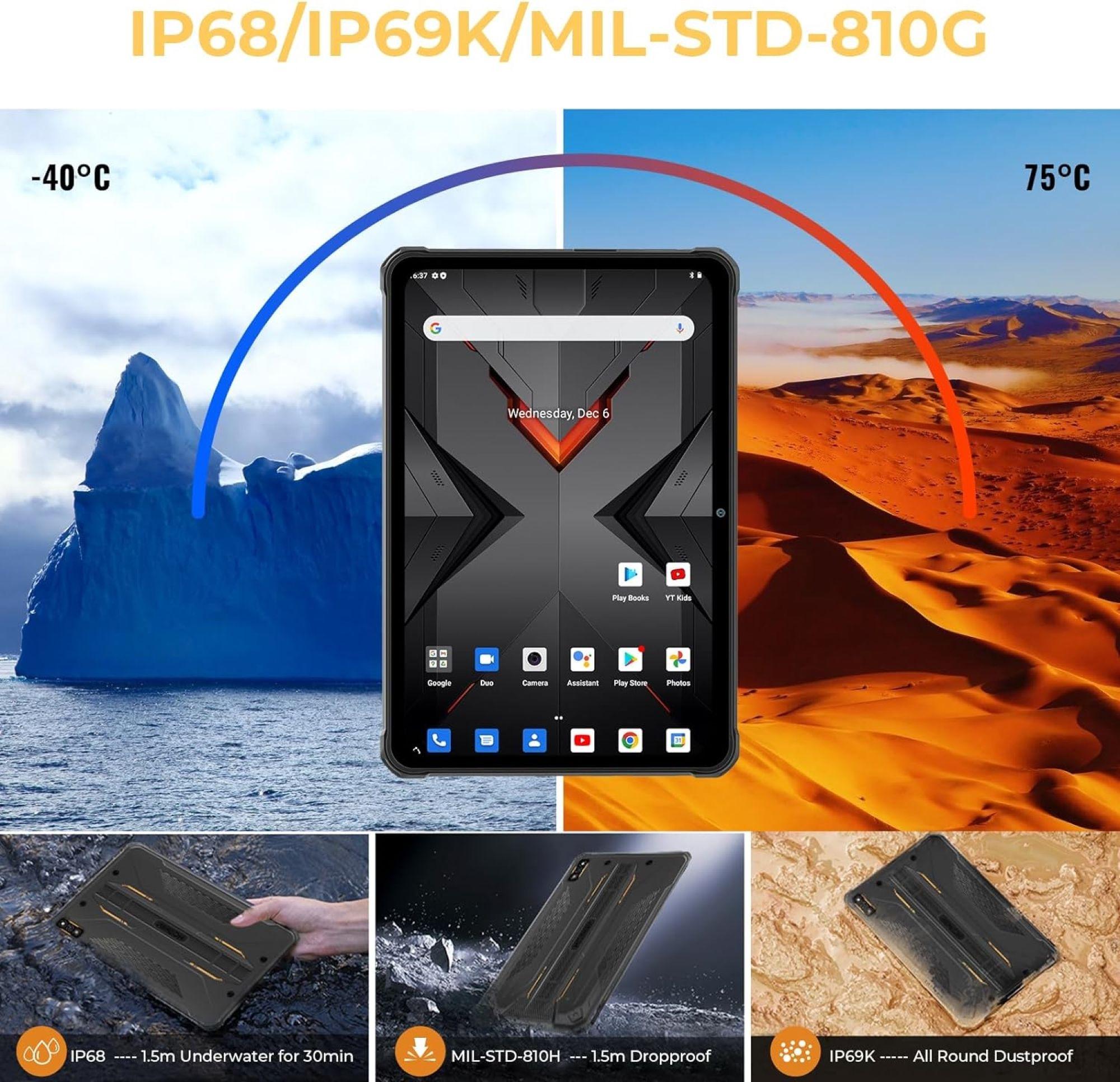 Tablet 4G Rugged Resistente Hotwav R7 - IP68 Militar-4