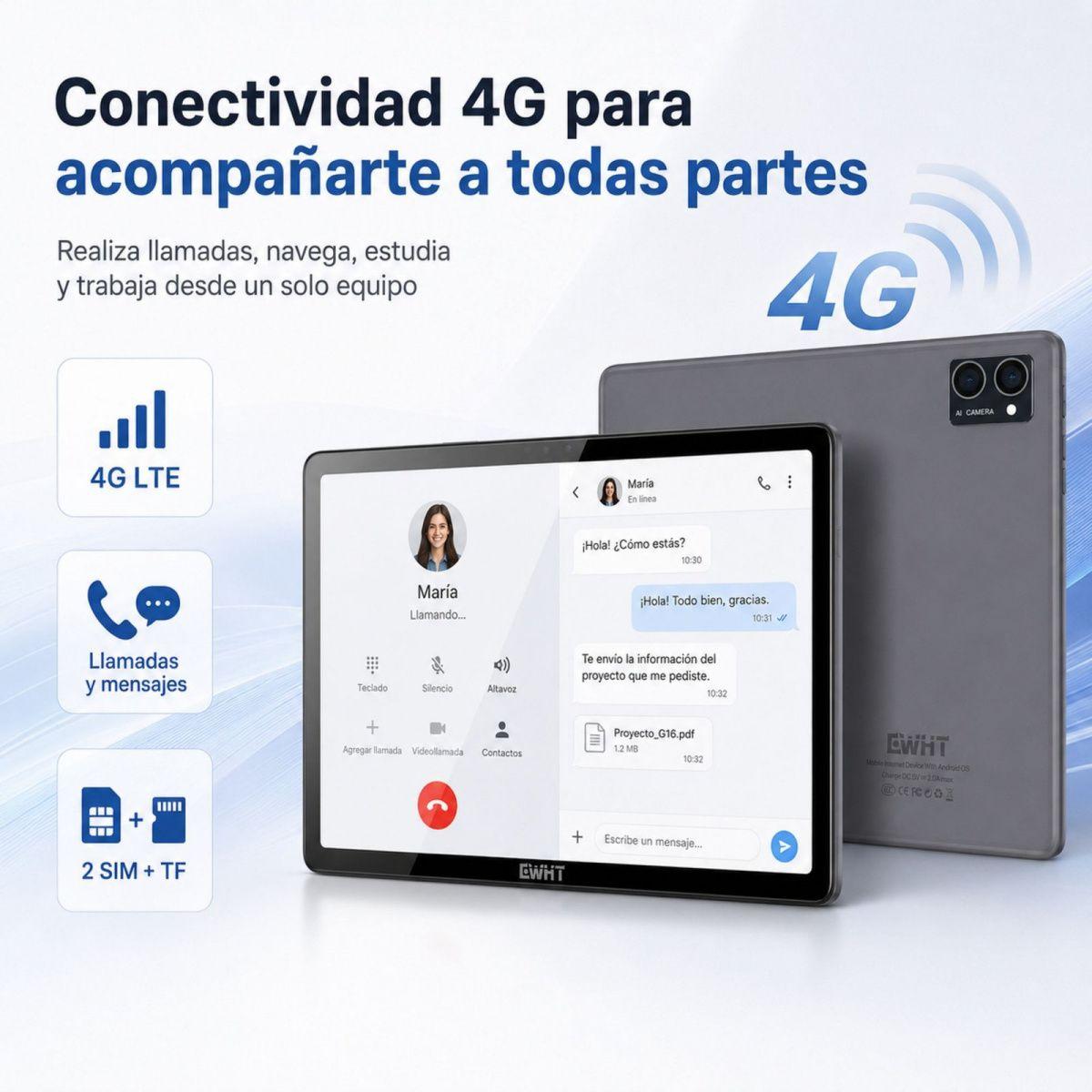 Tablet CWHT G16 4G 128GB 6GB RAM Kit Completo Accesorios-4