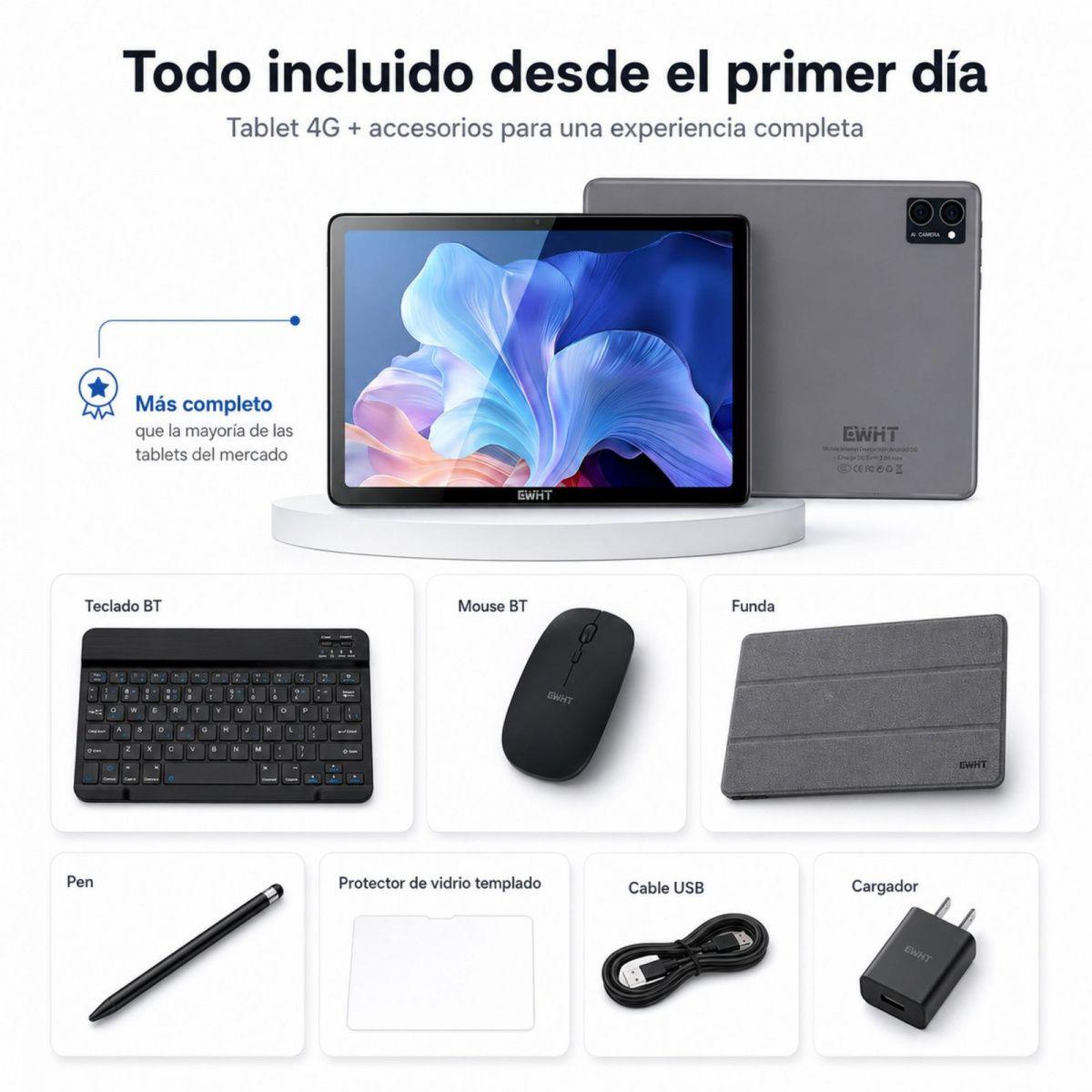Tablet CWHT G16 4G 128GB 6GB RAM Kit Completo Accesorios-9