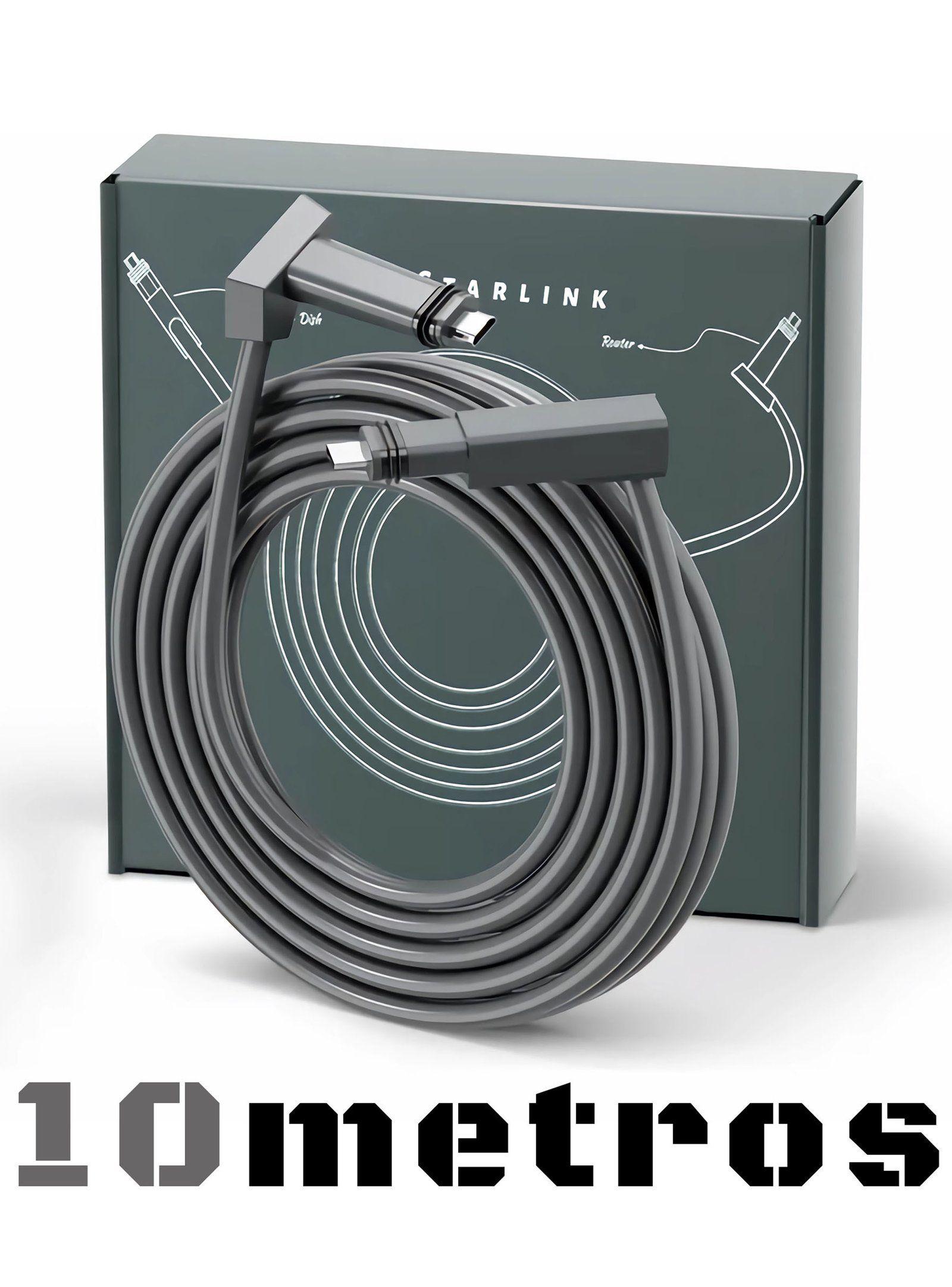 Cable Starlink 10 metros - Resistente Alta Velocidad-0
