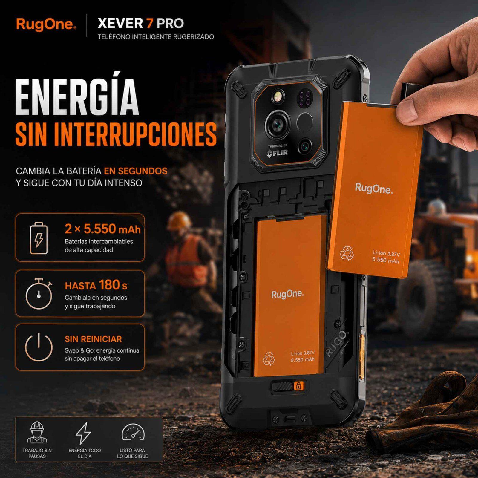 Celular Rugged RugOne Xever 7 Pro 5G Térmica FLIR 512GB 16GB-8