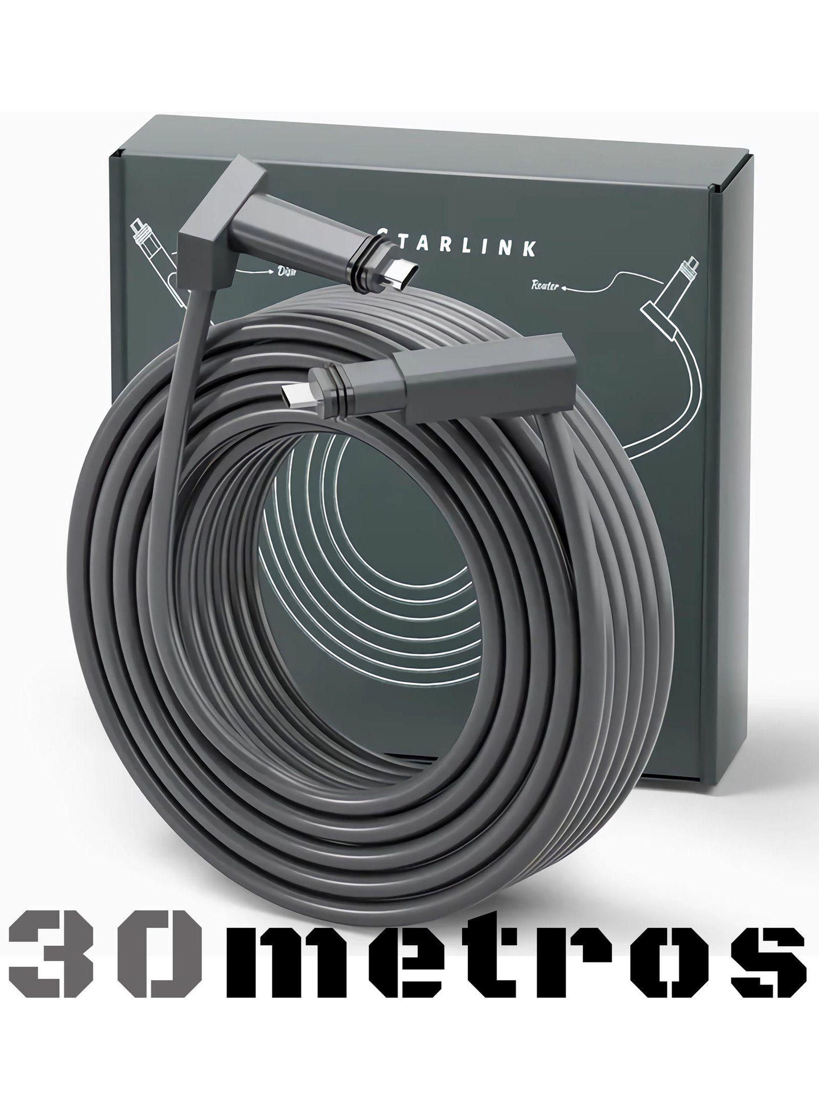 Cable Starlink 30 metros - Resistente Alta Velocidad-0