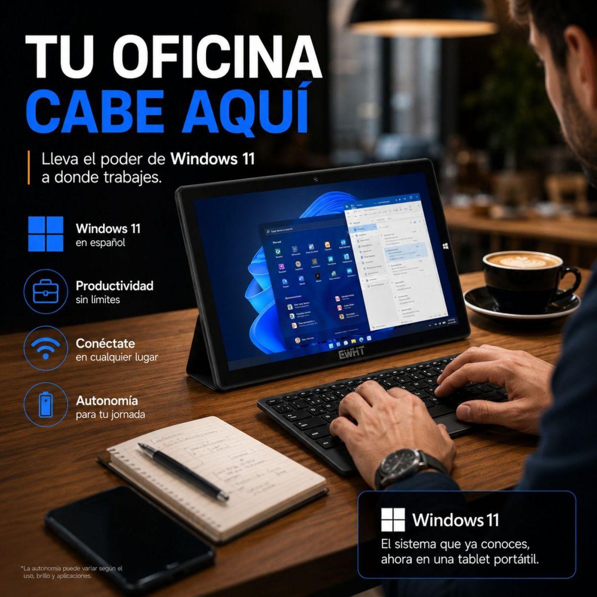 Tablet CWHT N102A Windows 11 256GB SSD 8GB RAM Teclado-3
