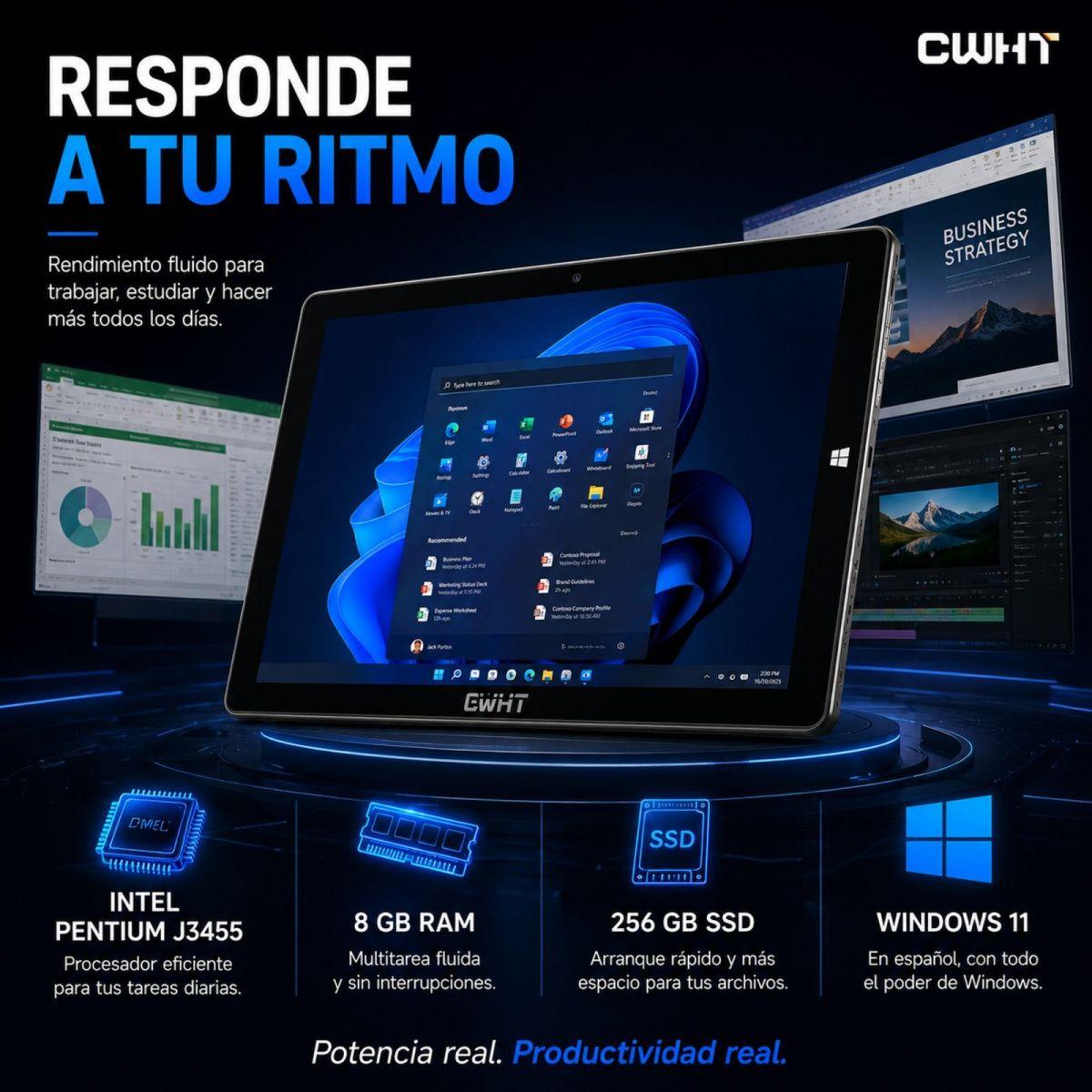 Tablet CWHT N102A Windows 11 256GB SSD 8GB RAM Teclado-4