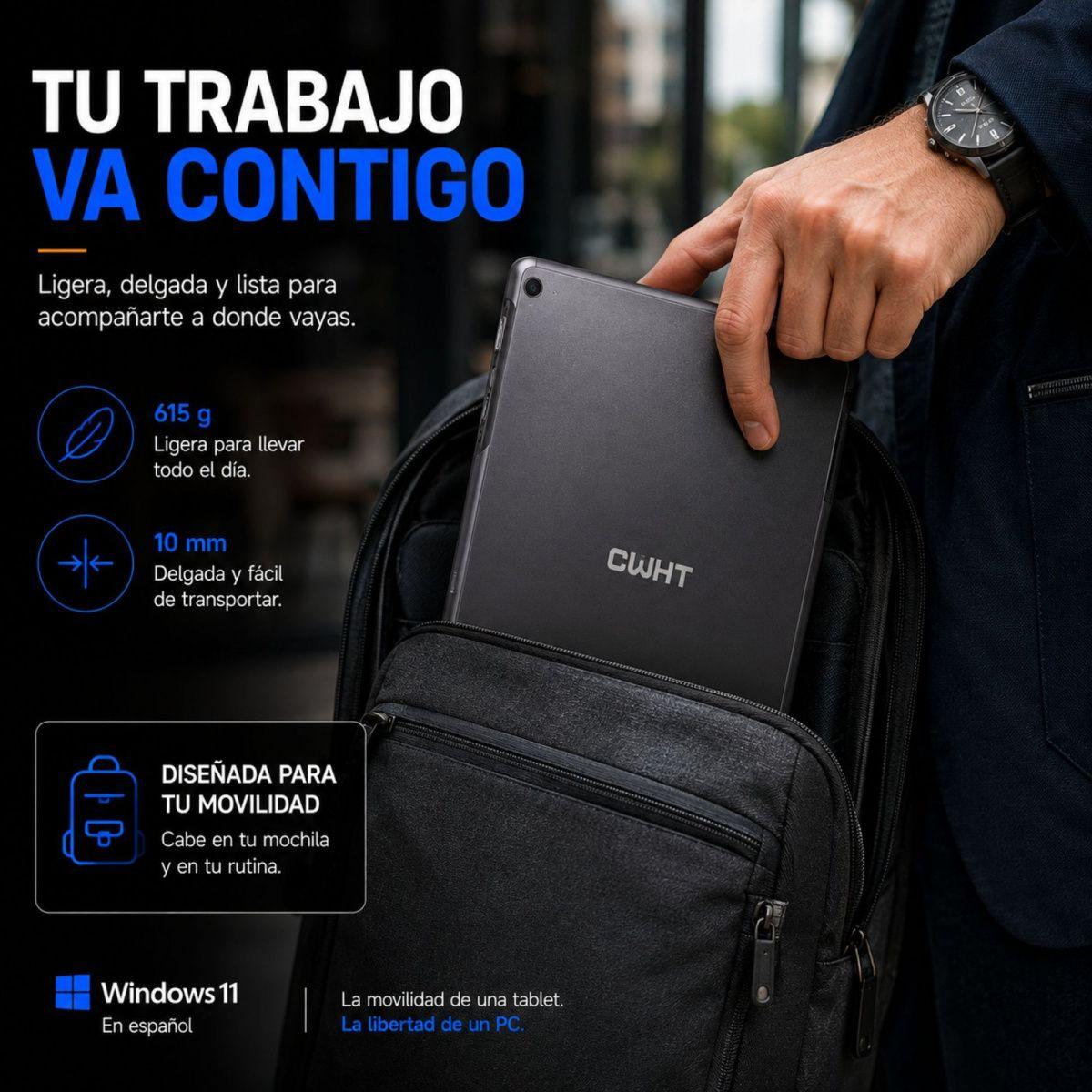 Tablet CWHT N102A Windows 11 256GB SSD 8GB RAM Teclado-8