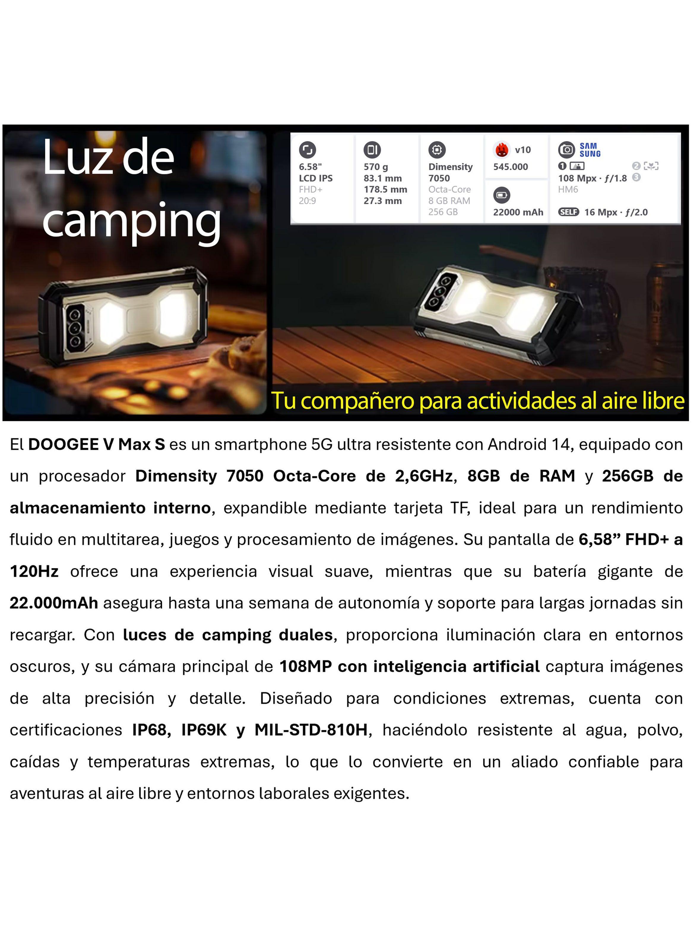 DOOGEE V Max S – Dualsim 5G con Batería de 22.000mAh-1
