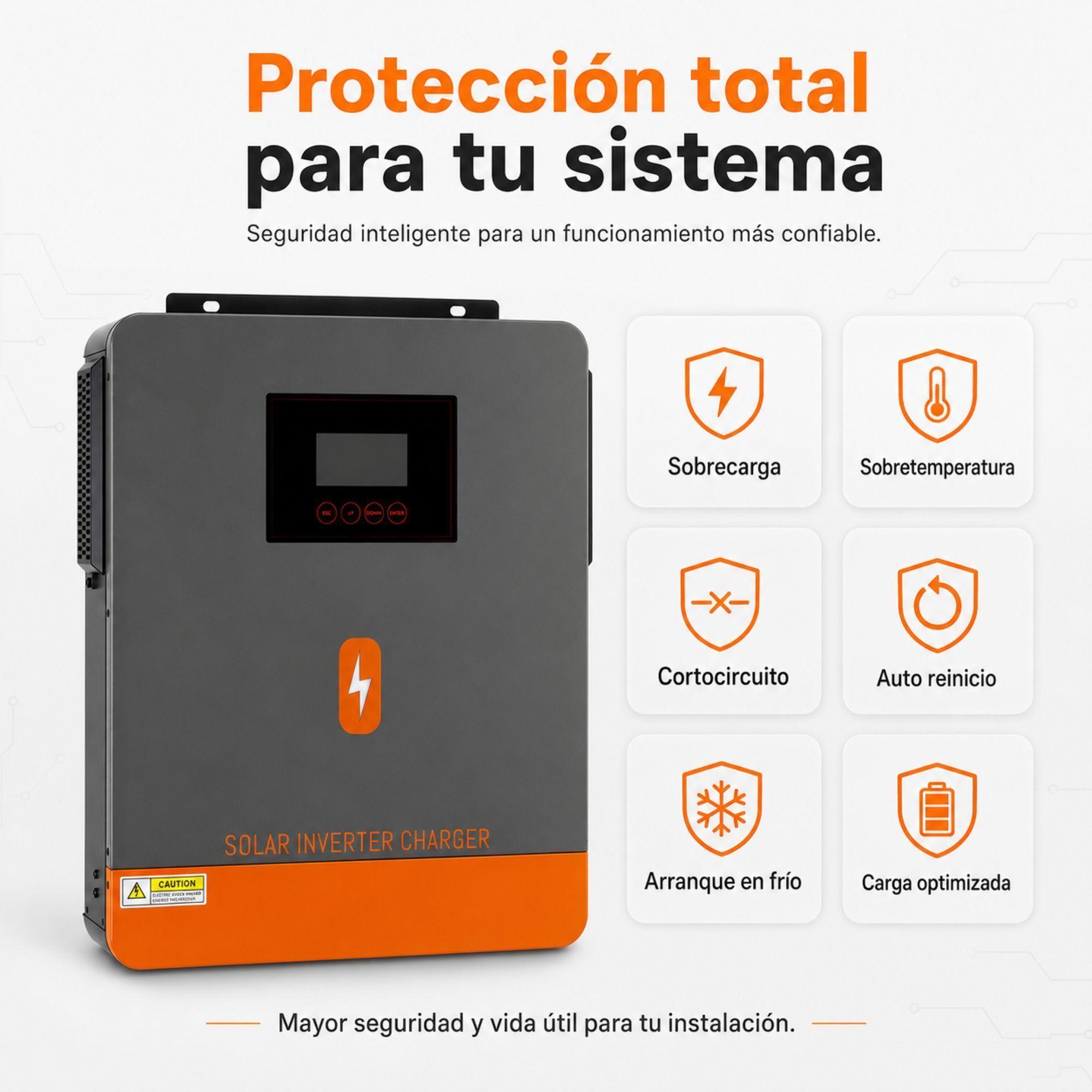 Inversor Solar Hibrido PowMr 4200W 24V Funciona Sin Baterias-2