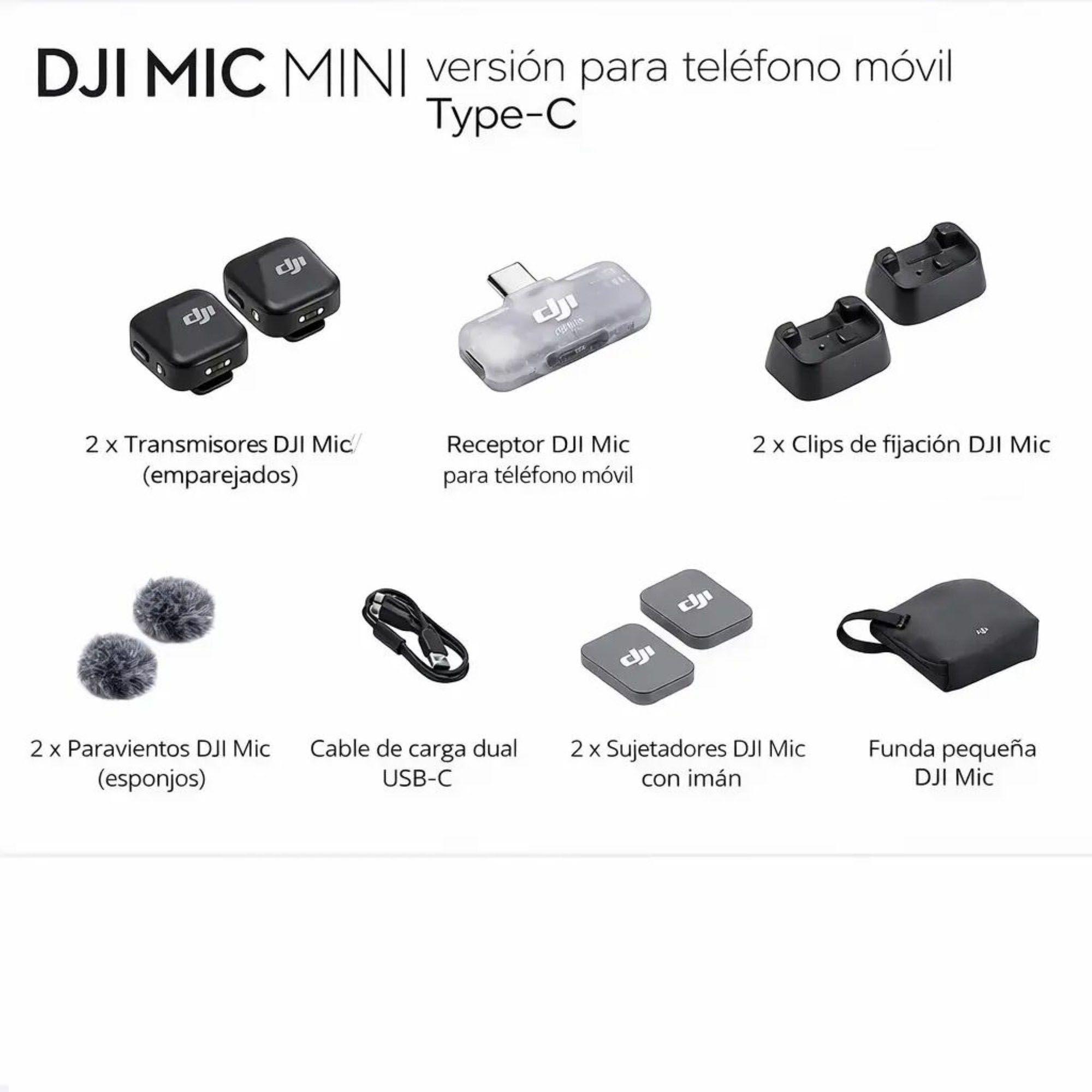DJI Mic Mini Son 2 Microfonos Inalambricos Profesionales-5