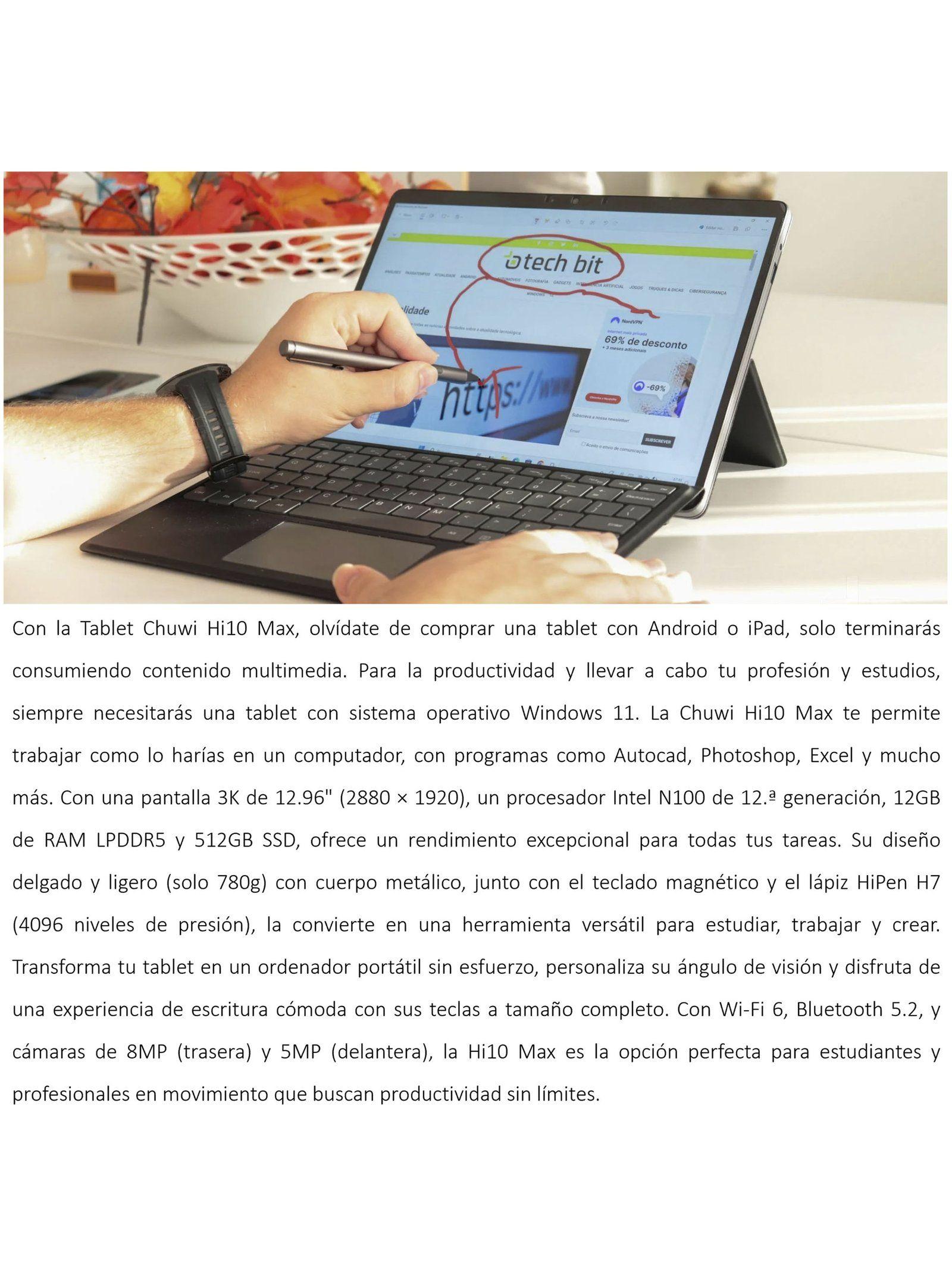 Chuwi Hi10 Max - Tablet Windows 11 con Teclado + Lápiz-1