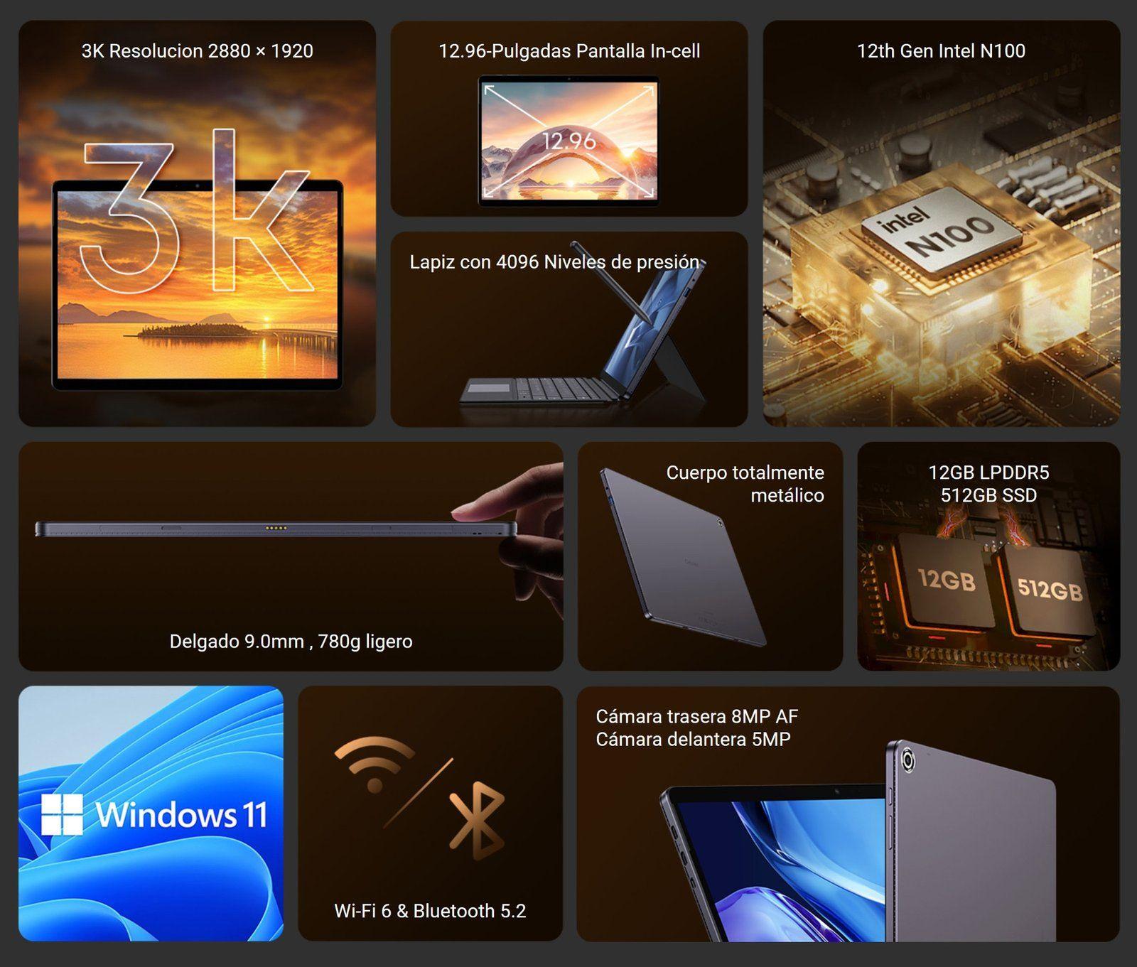Chuwi Hi10 Max - Tablet Windows 11 con Teclado + Lápiz-3