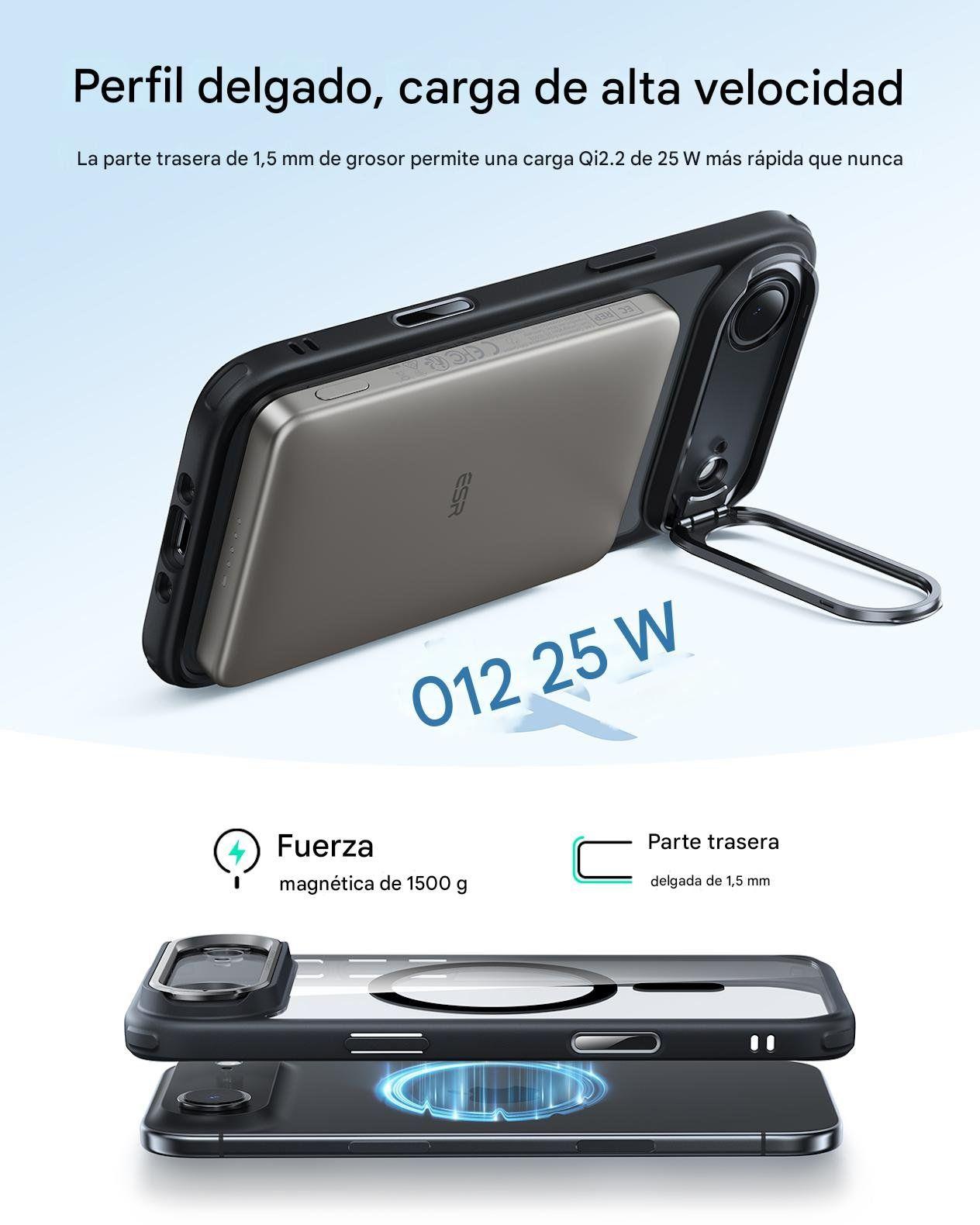 Para iPhone 17 Air - ESR Premium Carcasa Magsafe Con Soporte-5