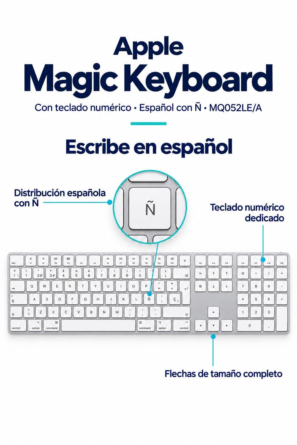 Apple Magic Keyboard Numérico Español con Ñ MQ052LE/A-2