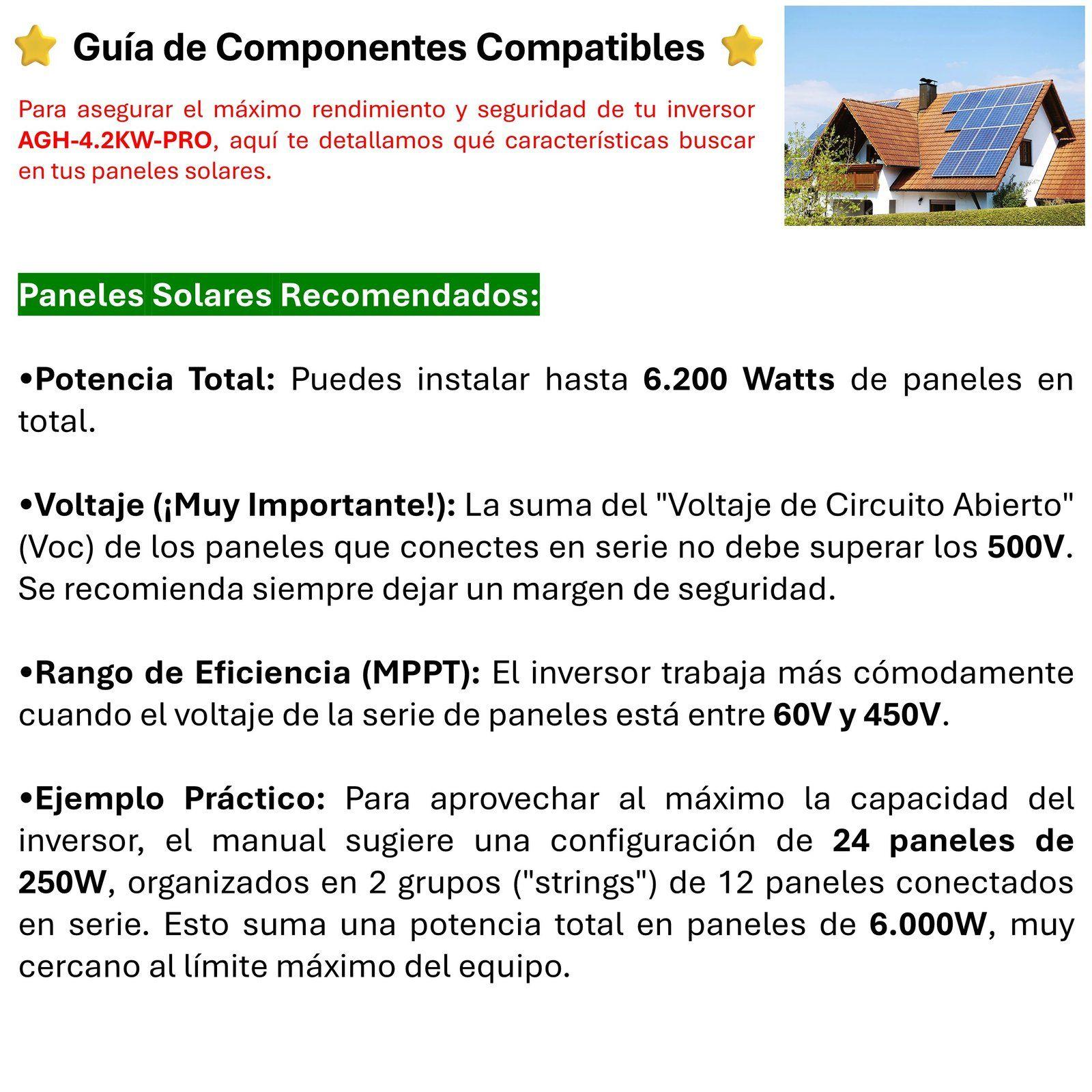 Inversor Solar Con Wifi Híbrido 4.2kw, Potencia Pico 8.400w-6