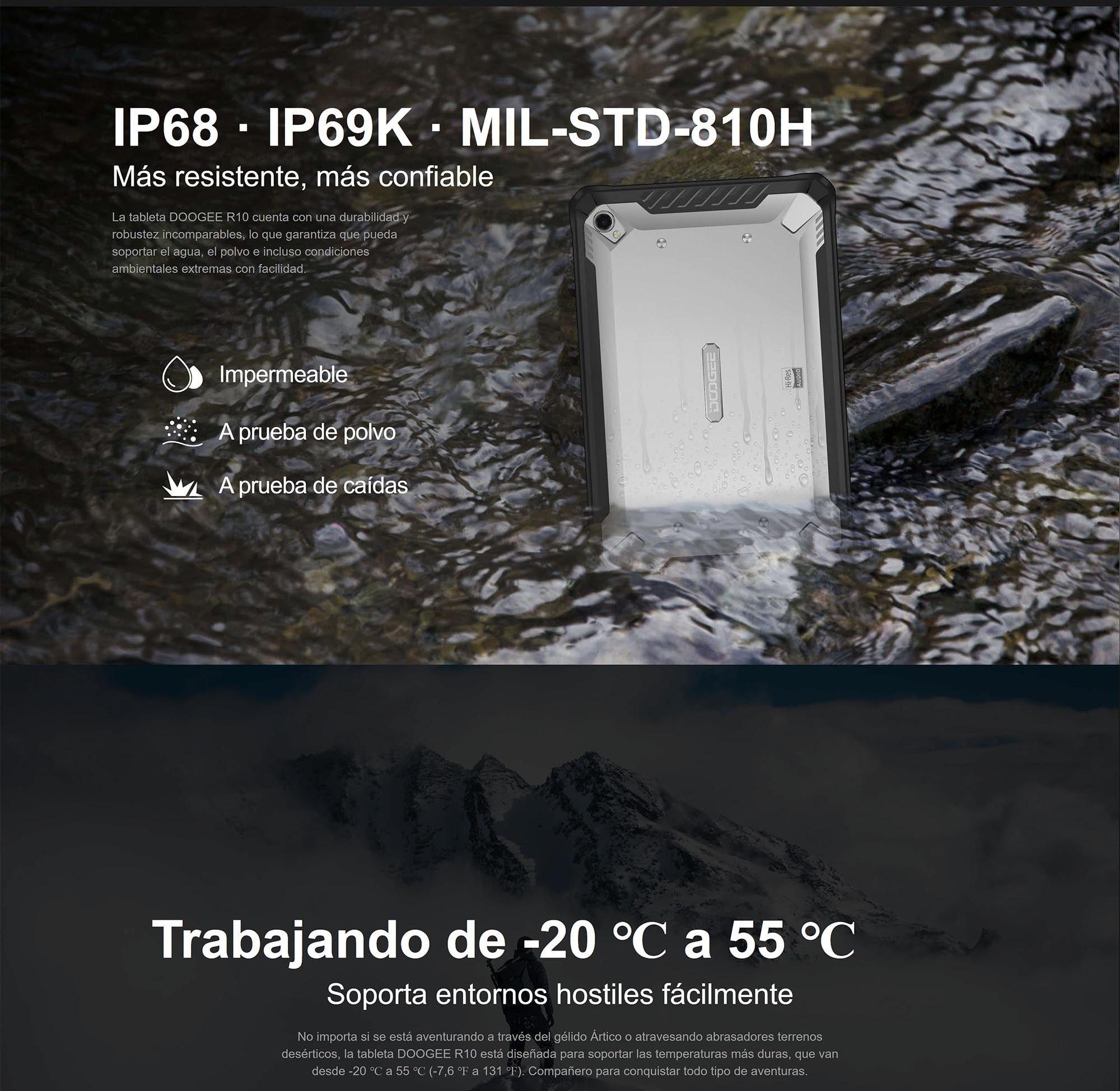 Tablet Rugged 4G Doogee R10 - Golpes, Polvo y Agua-4