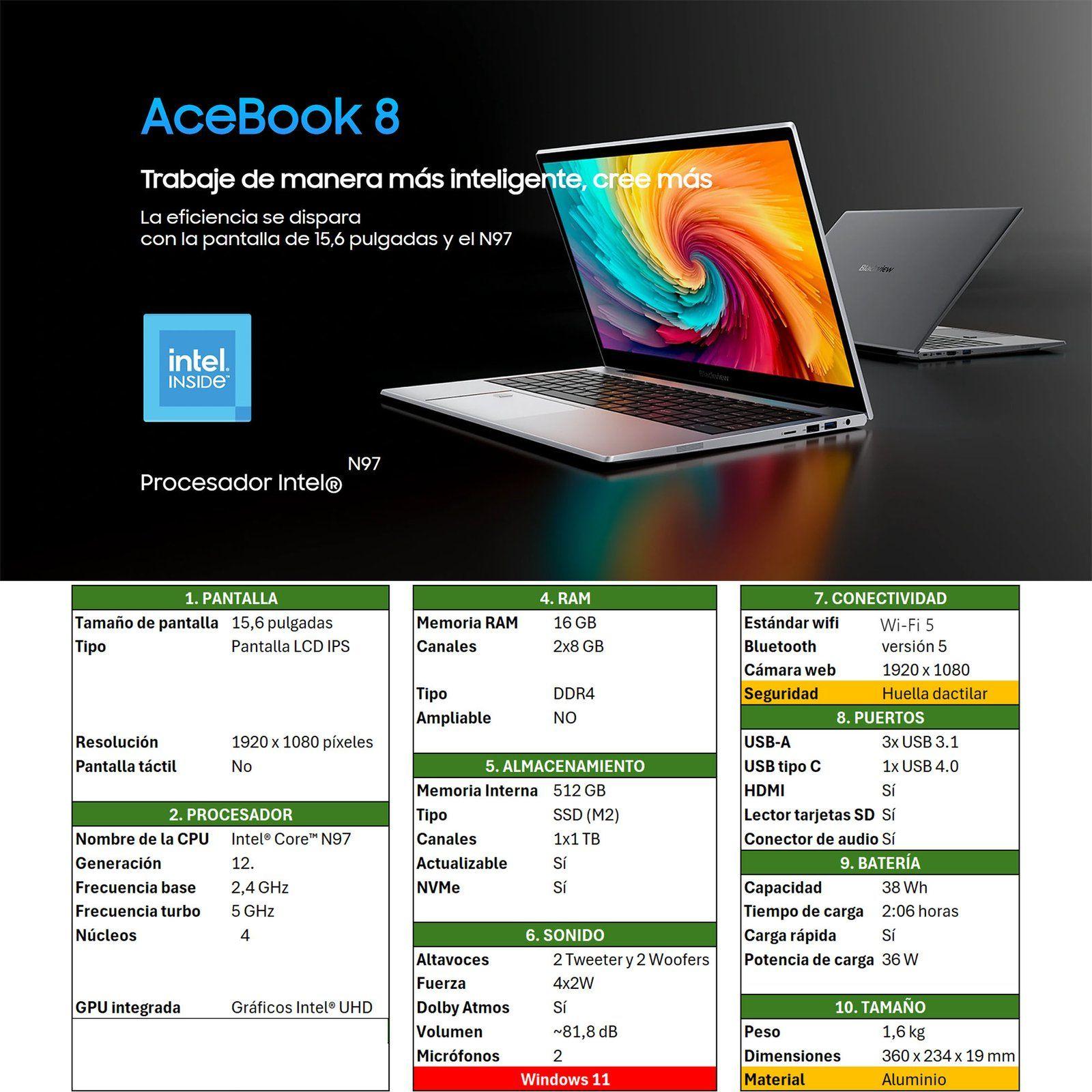 Notebook Blackview AceBook 8 - El mejor Bautizado en YouTub-2