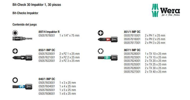 Surtido De Puntas Impaktor, 30 Piezas-2
