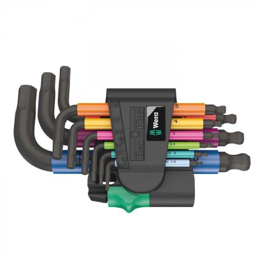 Juego de Llaves Hexagonales Métricas 950/9 Hex Plus Multicolour 2 (9 Piezas)-0
