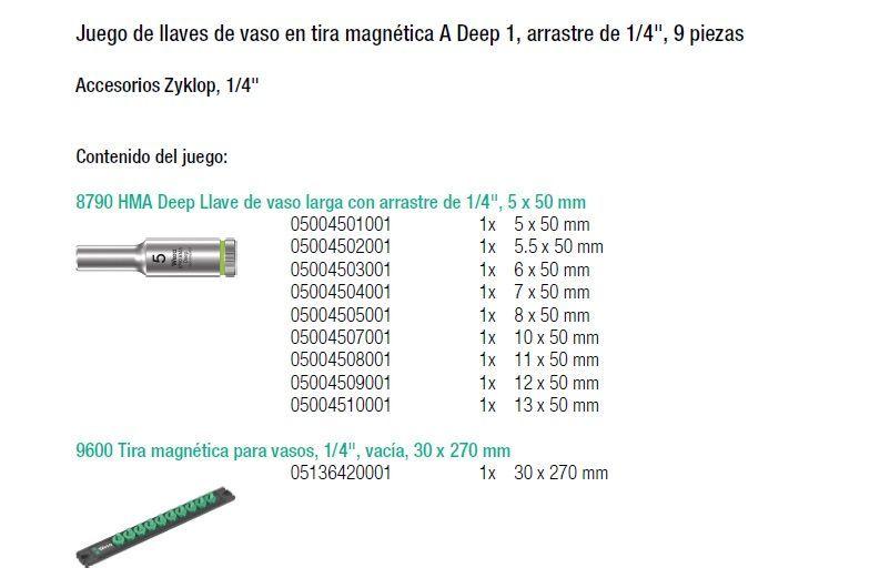 Juego de Dados Largos con Riel Magnéticoa A Deep 1 1/4" (9 Piezas)-3