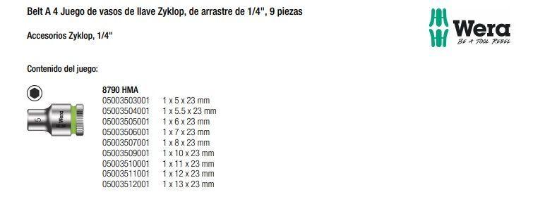 Juego De 9 Piezas De Dado Métrico De 1/4"-3