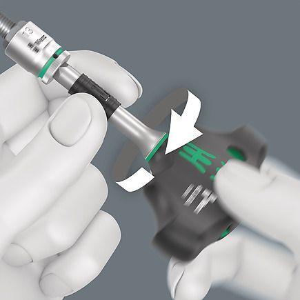 Juego Mango T Porta Dados con Chicharra Kraftform Kompakt 400 RA Set 2 1/4" (9 Piezas)-5