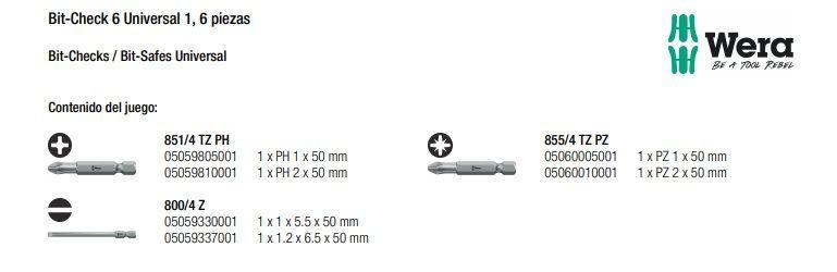 Estuches De Puntas - Bit-Check- 6 Piezas-2