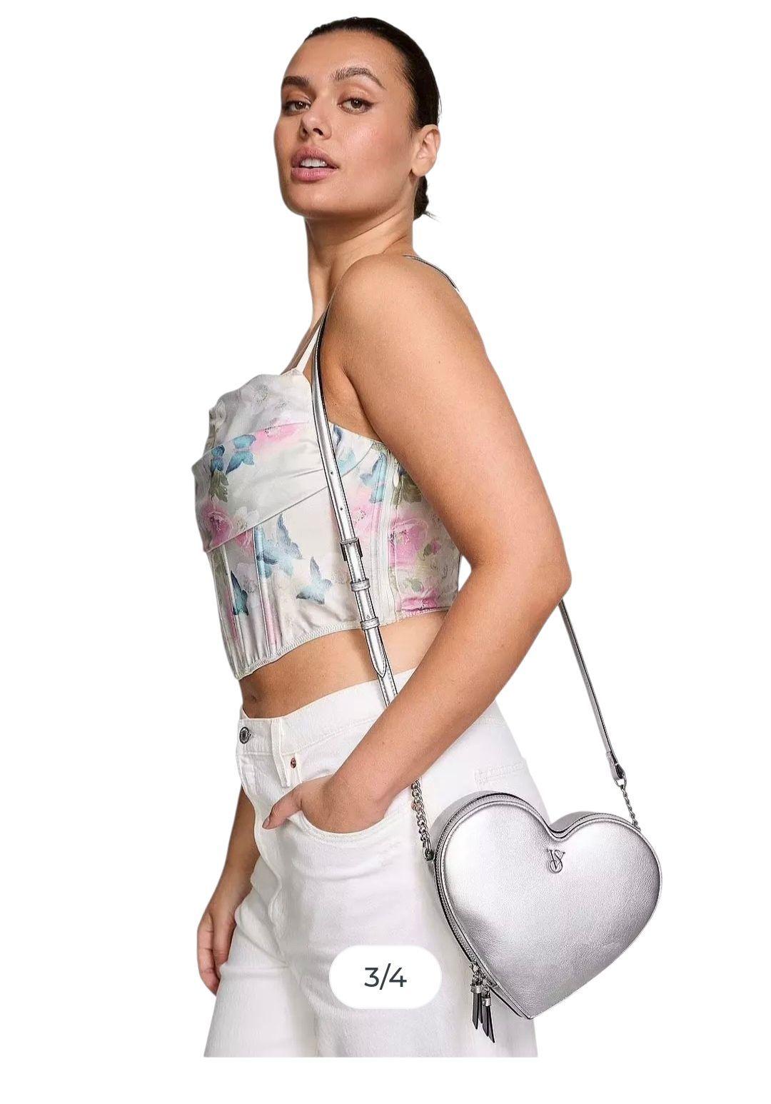 Crossbody Victoria Secret s Coraz n Plateado-3
