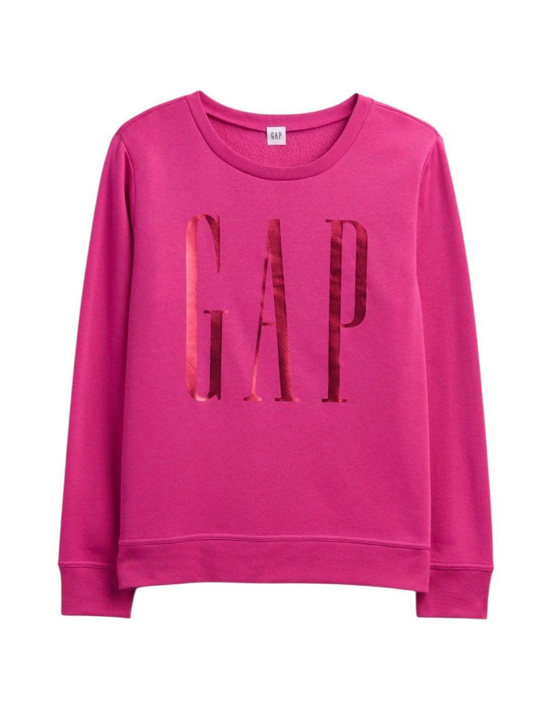 Poler n Gap Mujer Cuello Redondo Logo Metalizado Talla M Fucsia-2