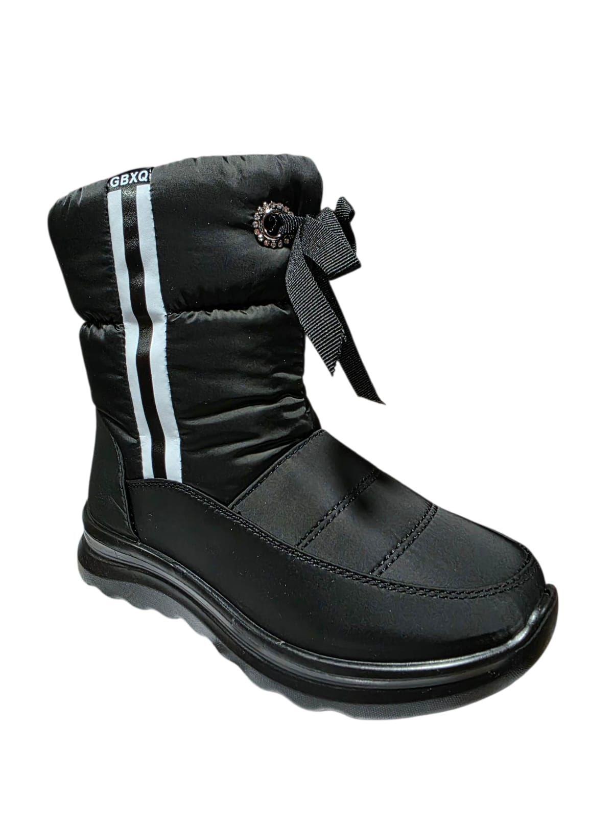 Botín Impermeable Mujer Forrado Cordones-1
