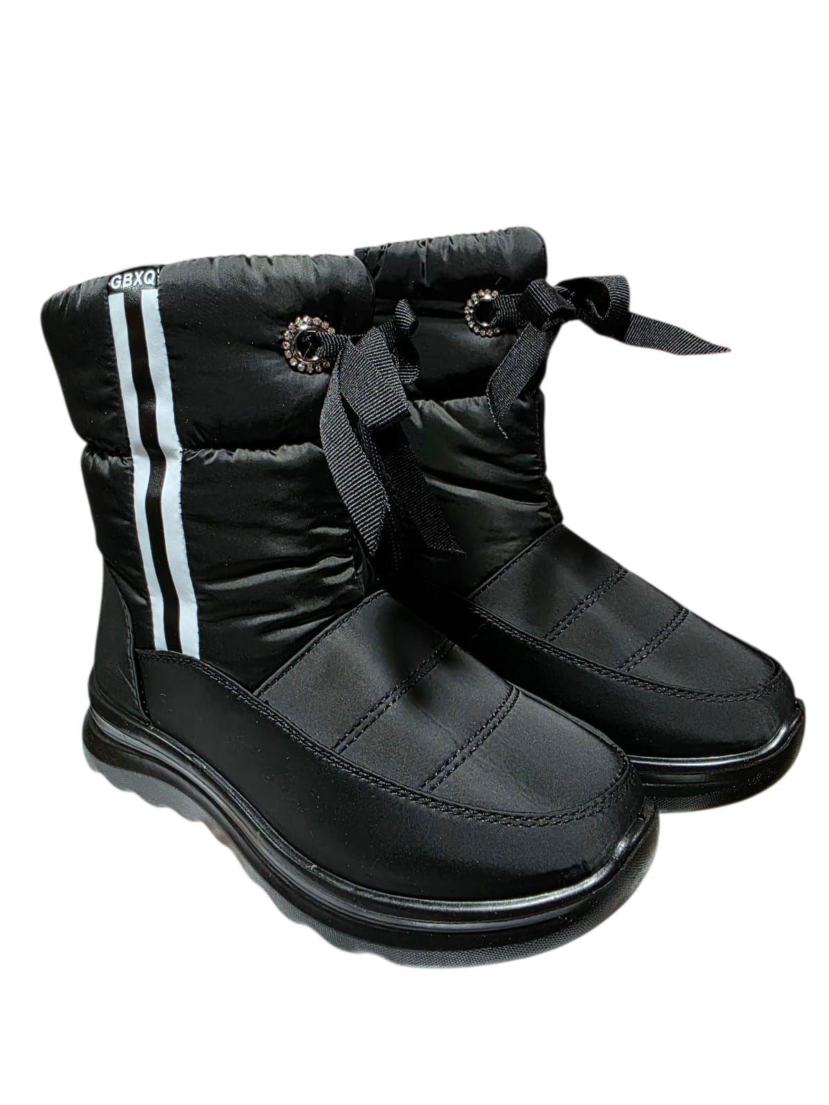 Botín Impermeable Mujer Forrado Cordones-2