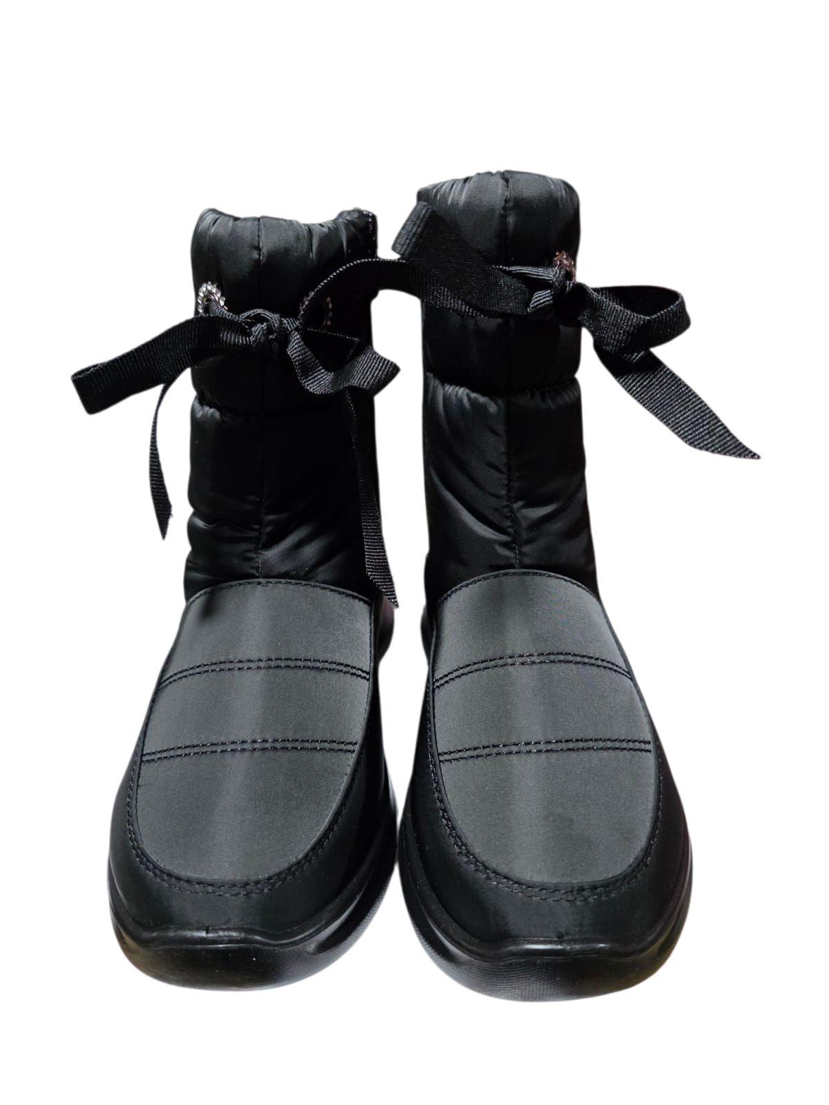 Botín Impermeable Mujer Forrado Cordones-3