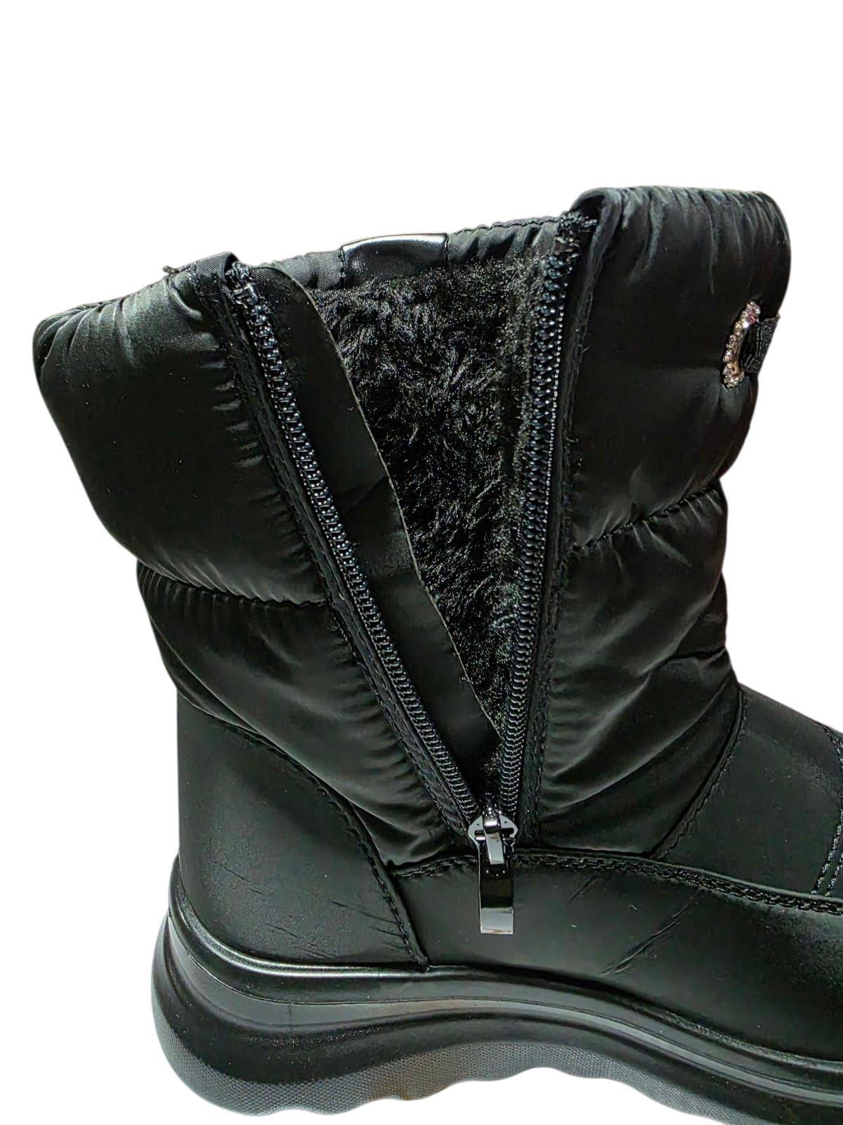 Botín Impermeable Mujer Forrado Cordones-4