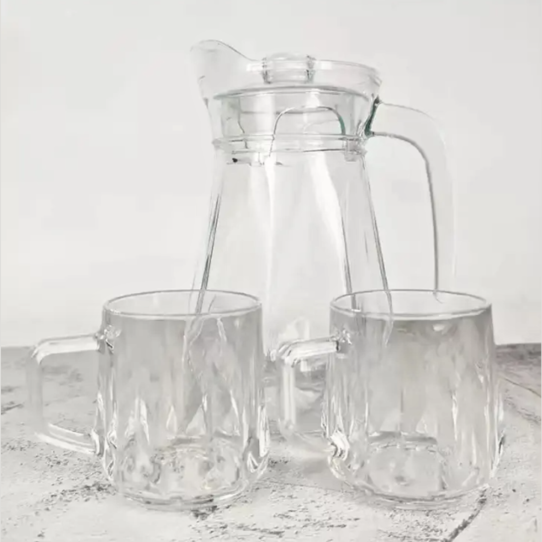 SET Jarra de vidrio 1,2Lt + 4 tazas-2