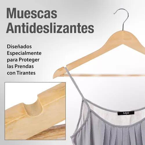 COLGADORES DE ROPA SET 10 PCS MADERA-1