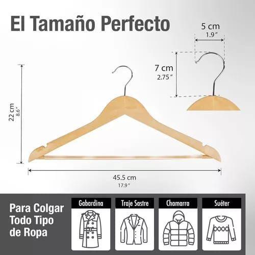 COLGADORES DE ROPA SET 10 PCS MADERA-2