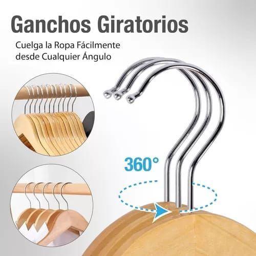 COLGADORES DE ROPA SET 10 PCS MADERA-3