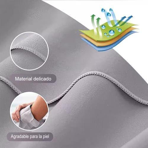 Toalla De Microfibra Set X2 120x60 80x30 + Estuche Colores GRIS-2