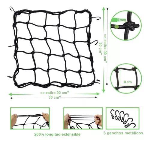 PARRILLA PARA BICICLETA AJUSTABLE CON REFLECTOR TAPABARRO CON MALLA-2