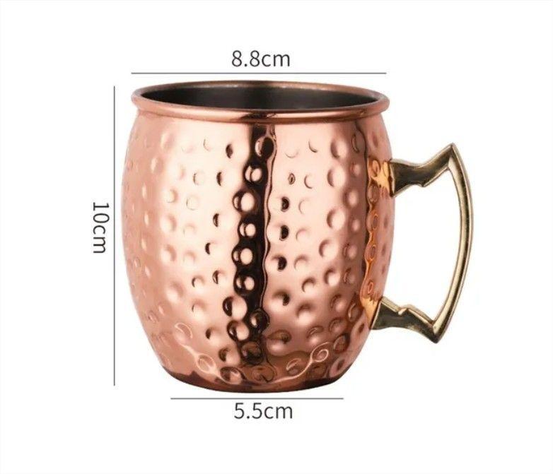 Set De 2 Vasos De COBRE 500ml Tragos Moscow Mule Mojito Bar-1