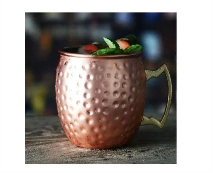 Set De 2 Vasos De COBRE 500ml Tragos Moscow Mule Mojito Bar-2