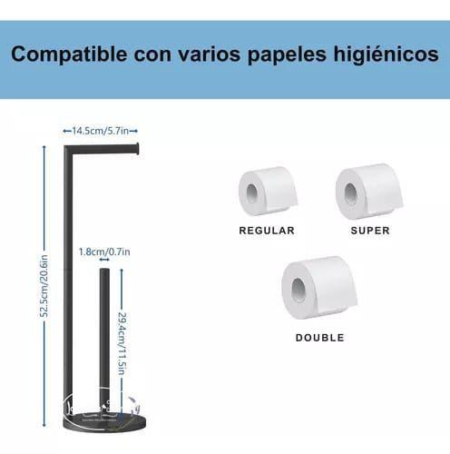 Soporte De Papel Higiénico Confort Pedestal Organizador Baño PLATEADO-3
