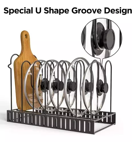 ESTANTE ORGANIZADOR PARA OLLAS Y SARTENES AJUSTABLE COCINA-4