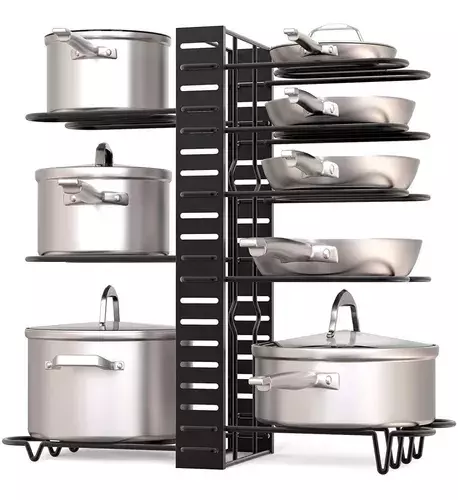 ESTANTE ORGANIZADOR PARA OLLAS Y SARTENES AJUSTABLE COCINA-0